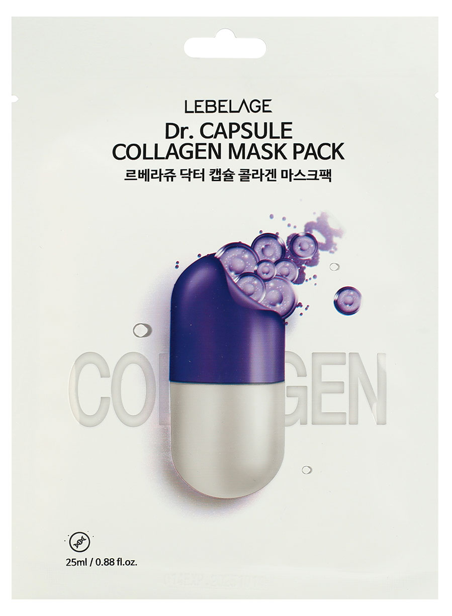 

Маска тканевая для лица LEBELAGE Dr. Capsule с коллагеном, 25 мл