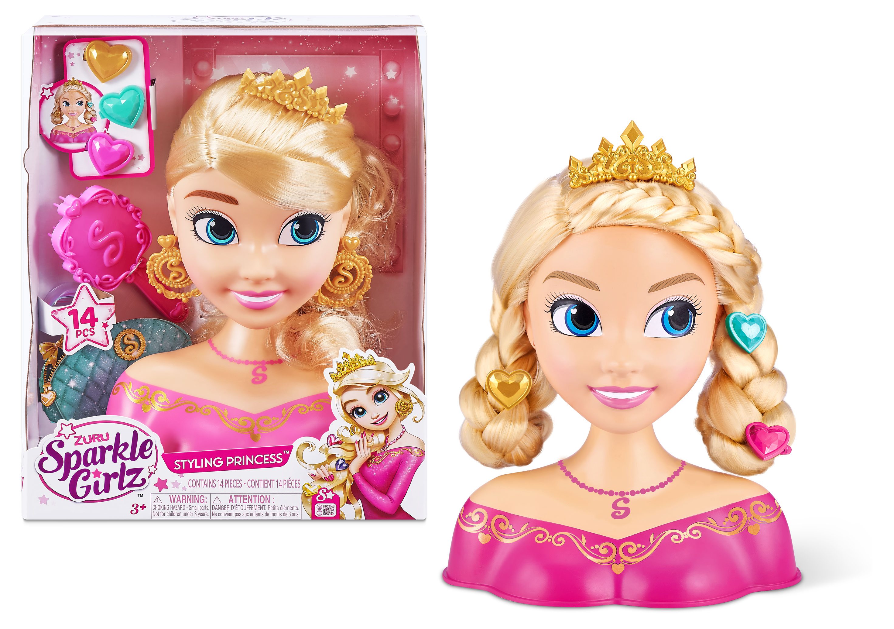 

Игровой набор ZURU Sparkle girlz Манекен для создания причесок с аксессуарами