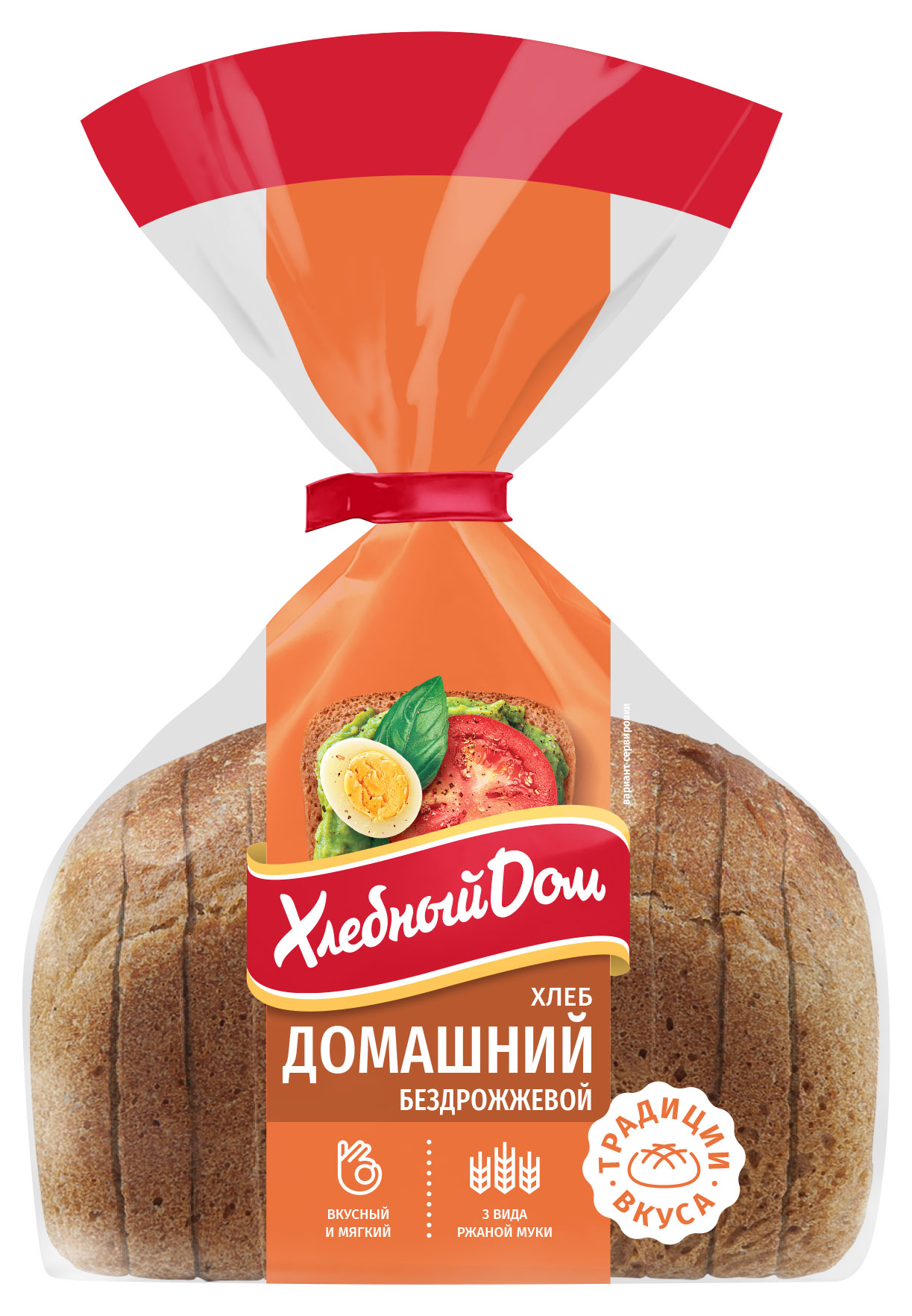 

Хлеб Хлебный Дом Домашний бездрожжевой в нарезке, 350 г