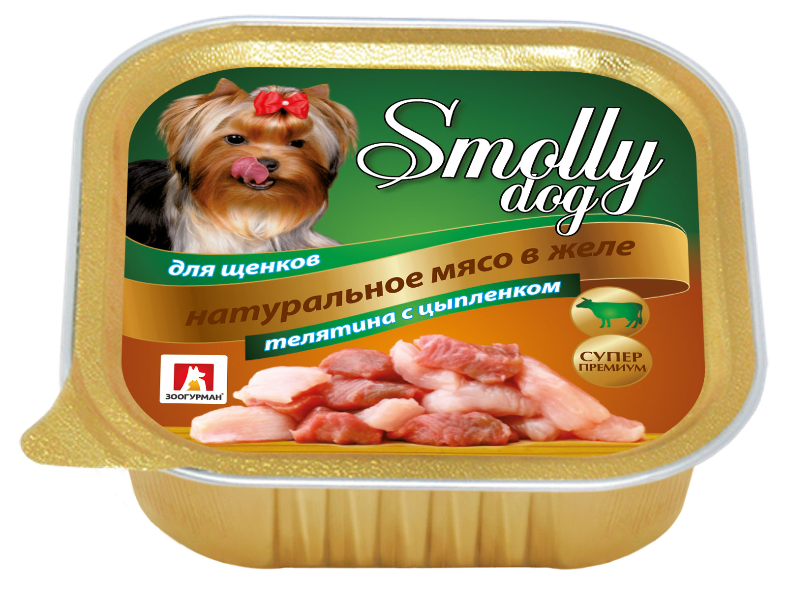 

Консервы для щенков Зоогурман Smolly dog телятина с цыпленком, 100 г