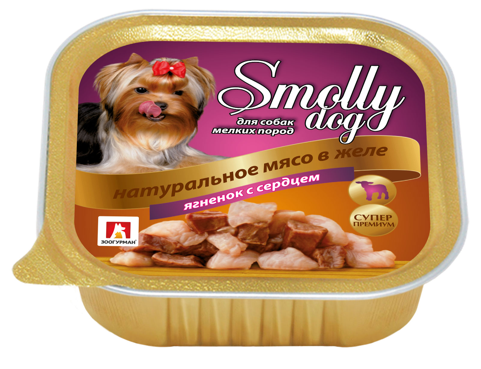 

Консервы для собак Зоогурман Smolly dog ягненок с сердцем, 100 г