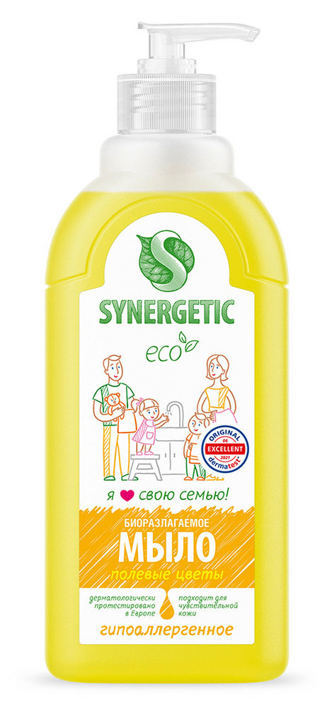 

Мыло жидкое Synergetic Полевые цветы, 500 мл