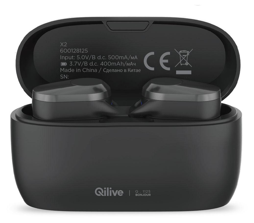 

Наушники беспроводные Qilive TWS Sport 1125 с функцией Bluetooth черные