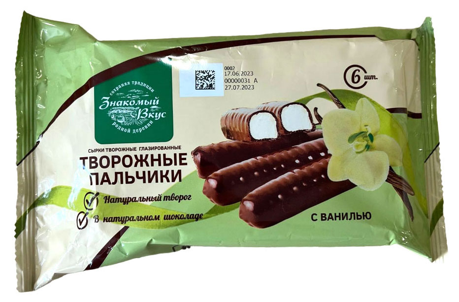 

Палочки творожные Знакомый вкус с ванилью 15% БЗМЖ, 150 г