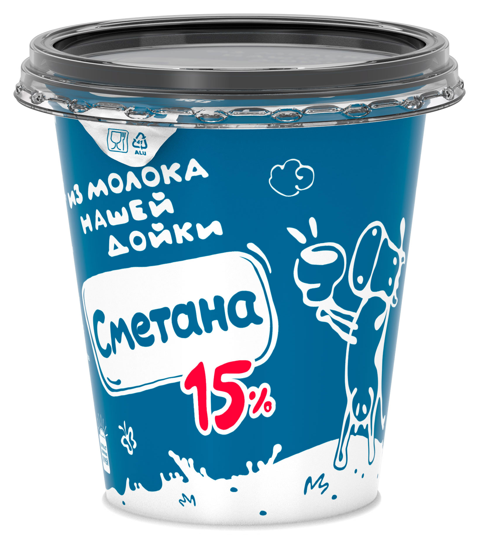 Изображение товара Сметана «Из молока Нашей дойки» 15% БЗМЖ, 300 мл