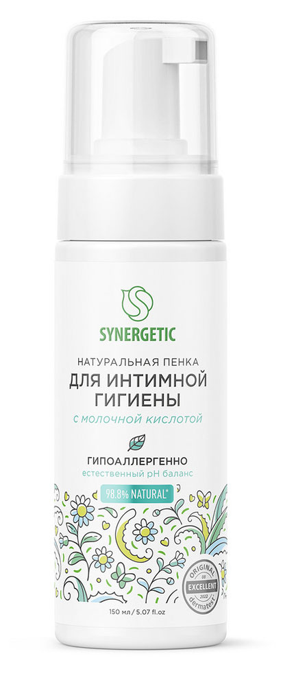 

Пенка натуральная Synergetic для интимной гигиены, 150 мл