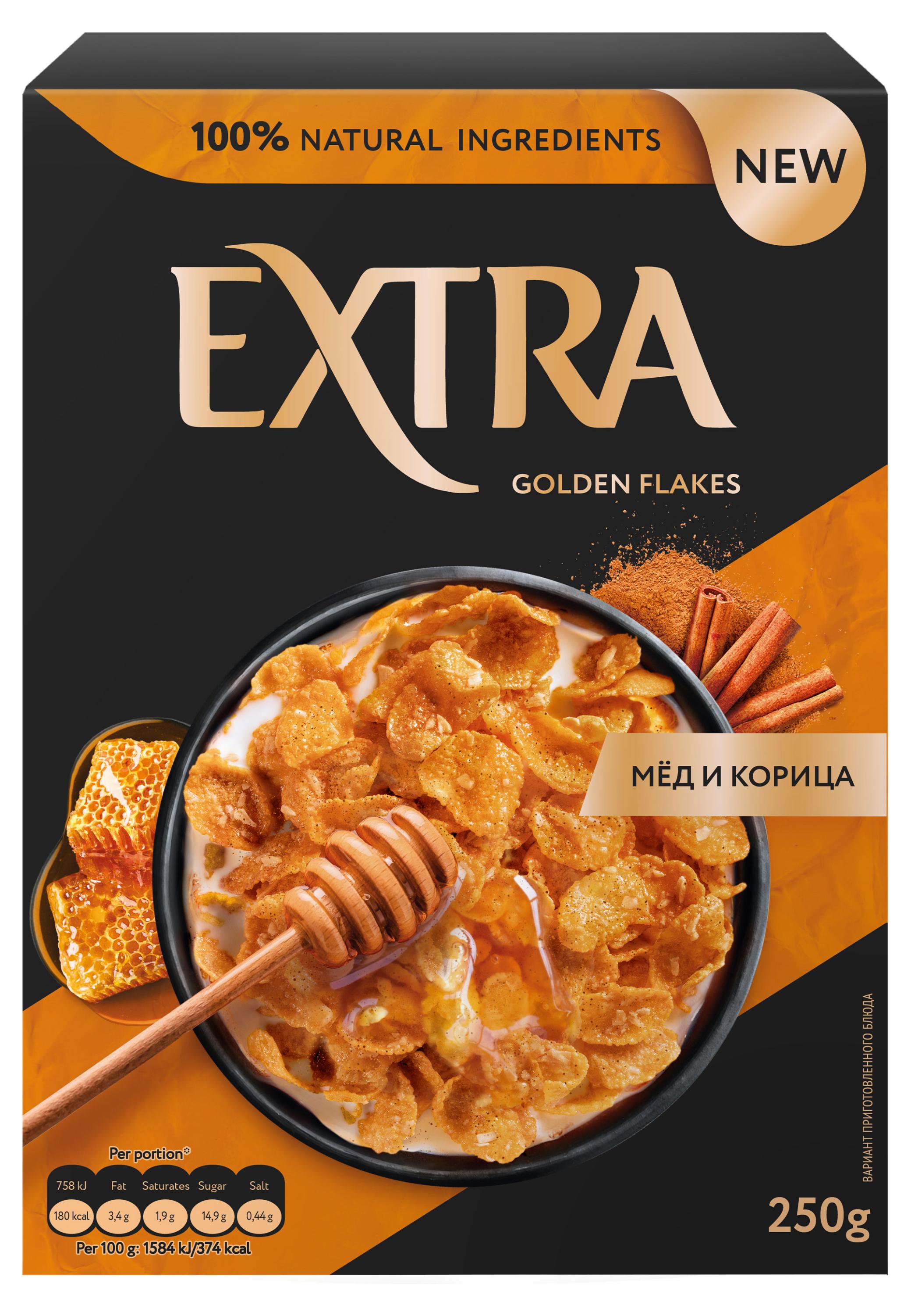

Хлопья Extra Golden с корицей и медом, 250 г
