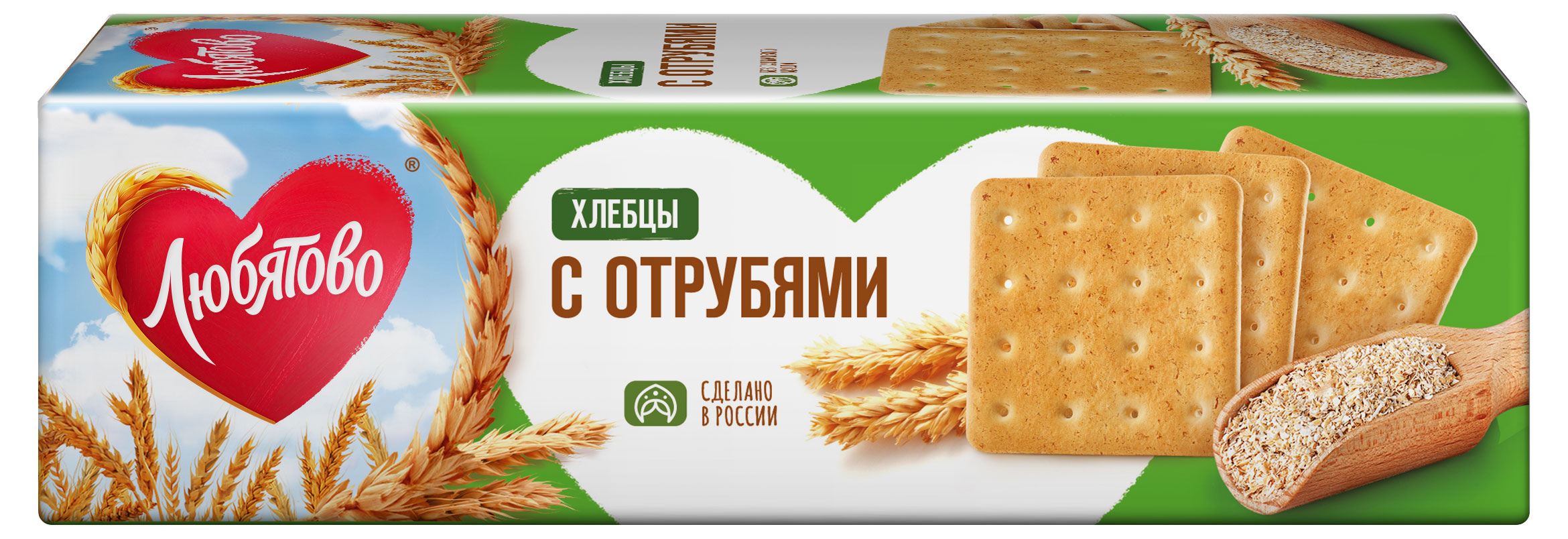 

Хлебцы пшеничные Любятово с отрубями, 185 г
