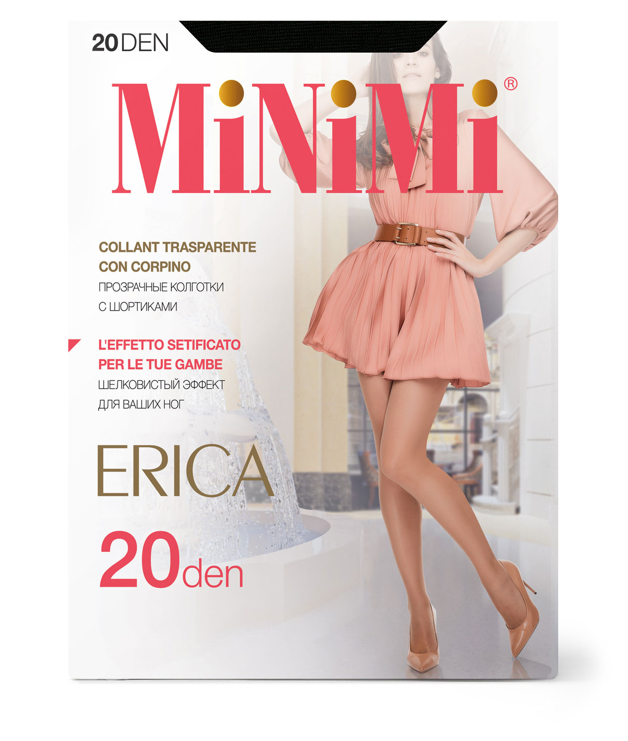 

Колготки женские MINIMI Erica 20 den nero, р 3