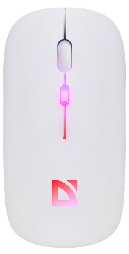 

Мышь беспроводная Defender Touch MM-997 с RGB оптическая подсветкой белая