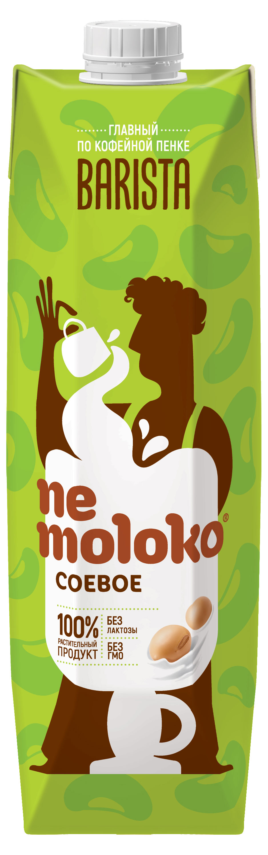 Изображение товара Соевый напиток Nemoloko Barista 1л для кофе без лактозы, без ГМО, для детей