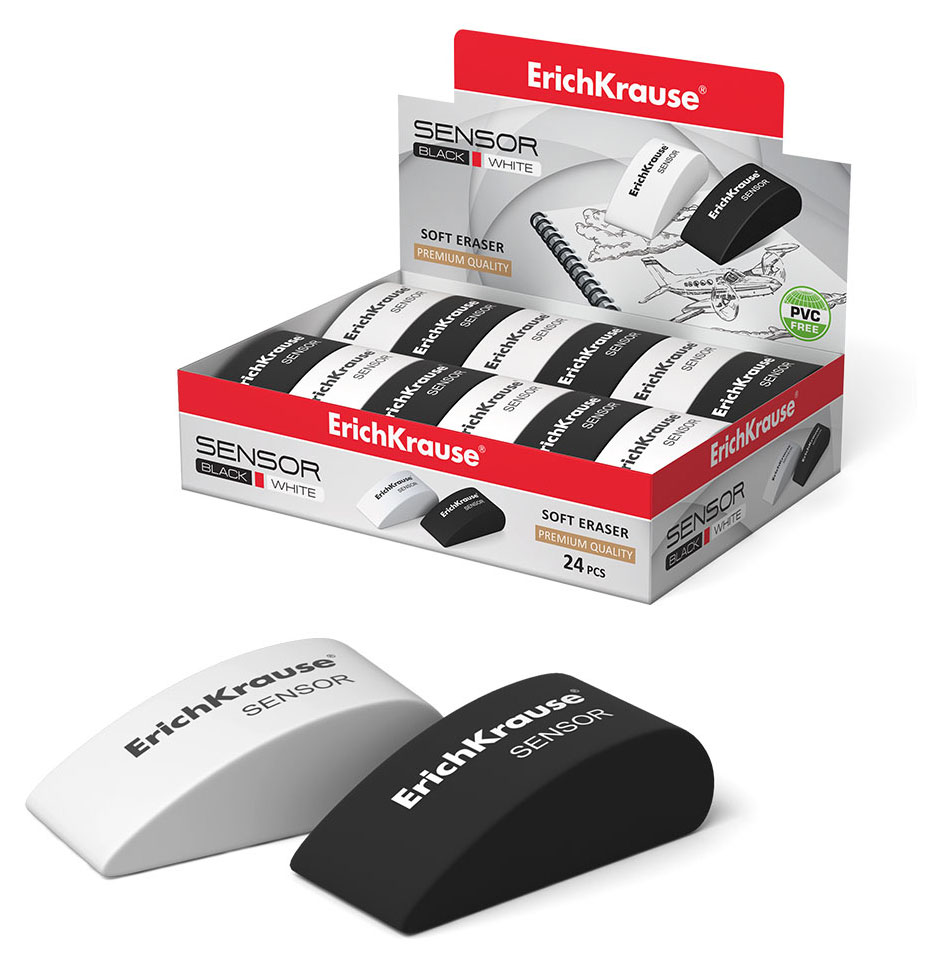 

Ластик ErichKrause Sensor Black&Whitе, 1 шт