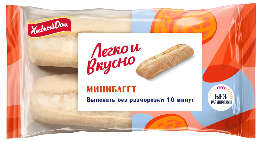 

Минибагет Хлебный Дом Барра Bie замороженный 2 шт, 220 г