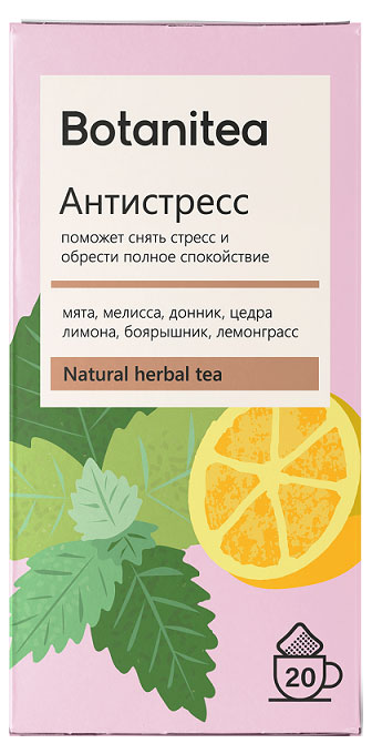 

Чай травяной Biopractika Botanitea антистресс, 20х1,8 г