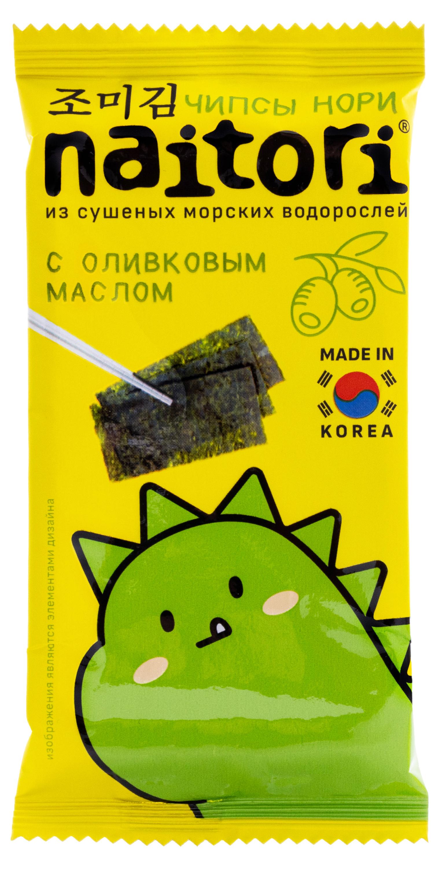 

Чипсы нори Naitori из сушеных морских водорослей, 3 г