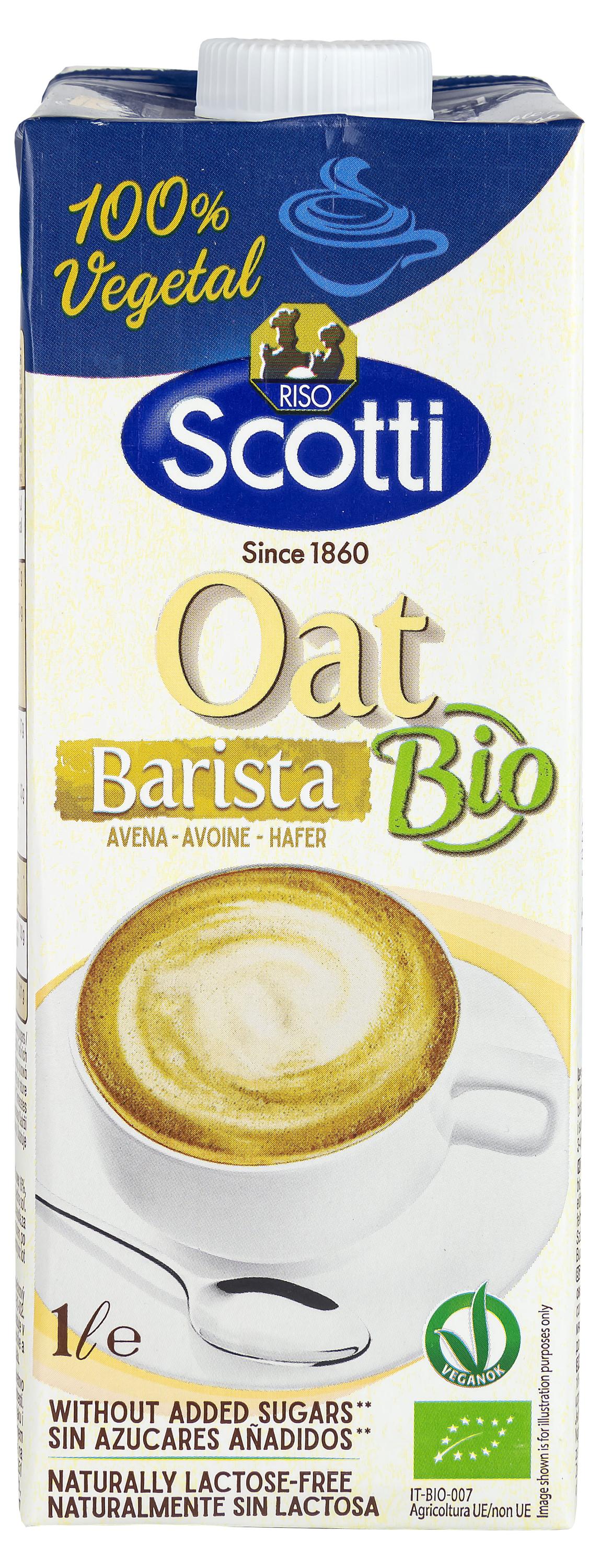 

Напиток на растительной основе Riso Scotti Bio овсяный бариста, 1 л