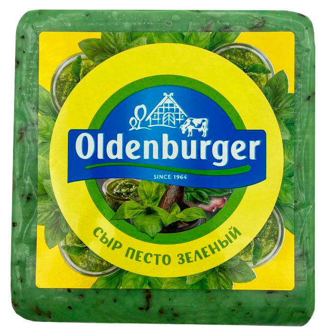 

Сыр полутвердый Oldenburger Песто зеленый 45% БЗМЖ, вес