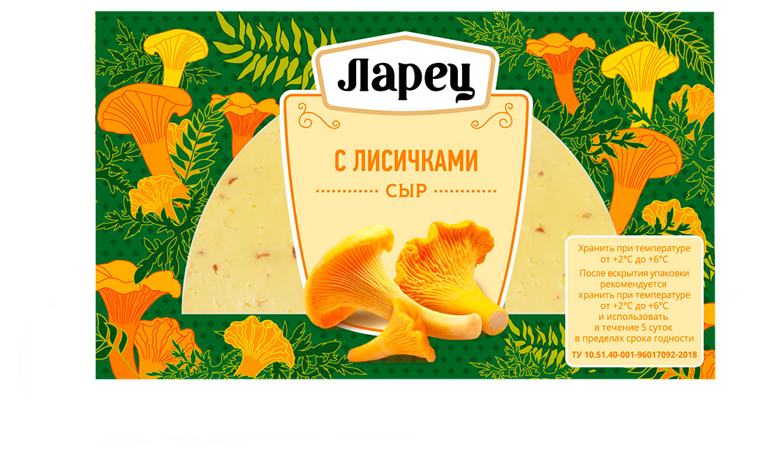 

Сыр полутвердый Ларец c лисичками кусок 45% БЗМЖ, 245 г