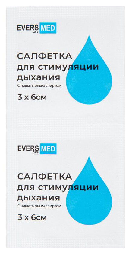 Изображение товара Салфетка для стимуляции дыхания Evers Life, 3x6 см