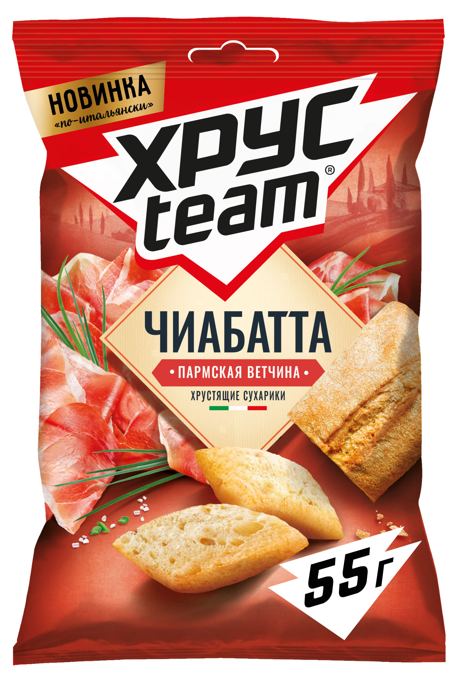 Изображение товара Сухарики Хрусteam Чиабатта, 55 г
