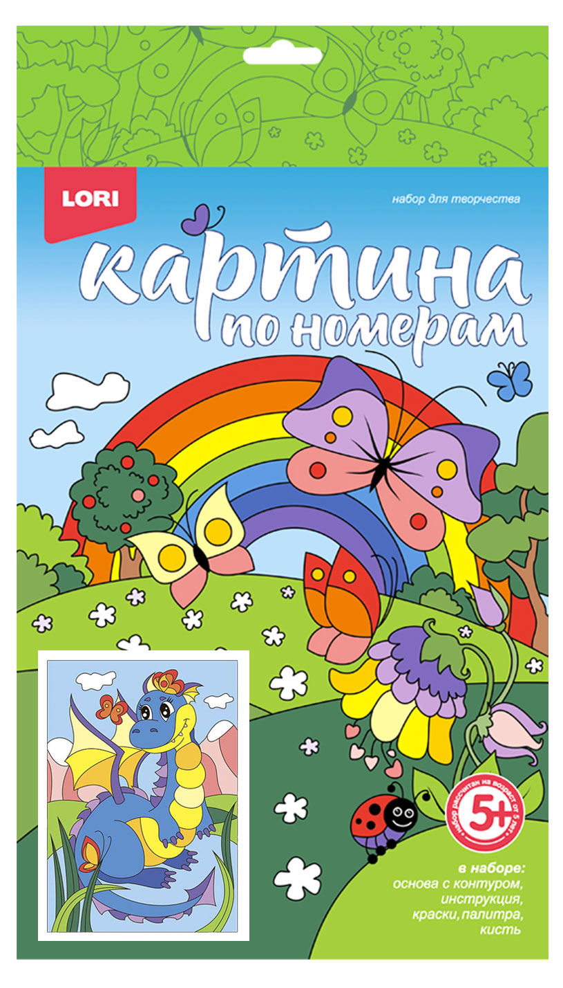 

Картина по номерам для малышей LORI Животные картон, 21х30 см