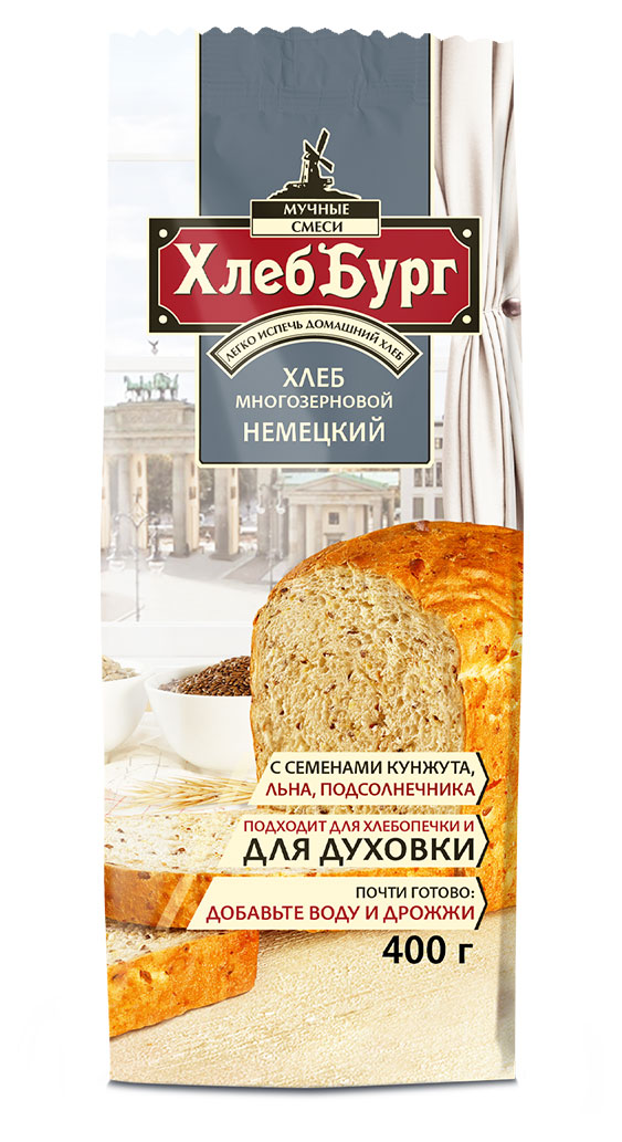 

Смесь для выпечки Хлеббург хлеб Немецкий, 400 г