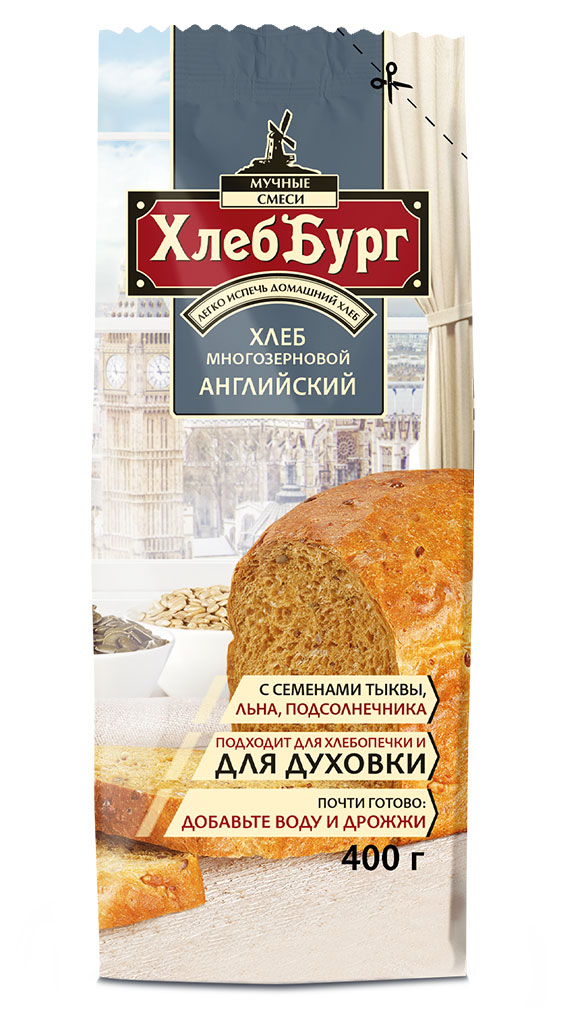 

Смесь для выпечки Хлеббург хлеб Английский, 400 г