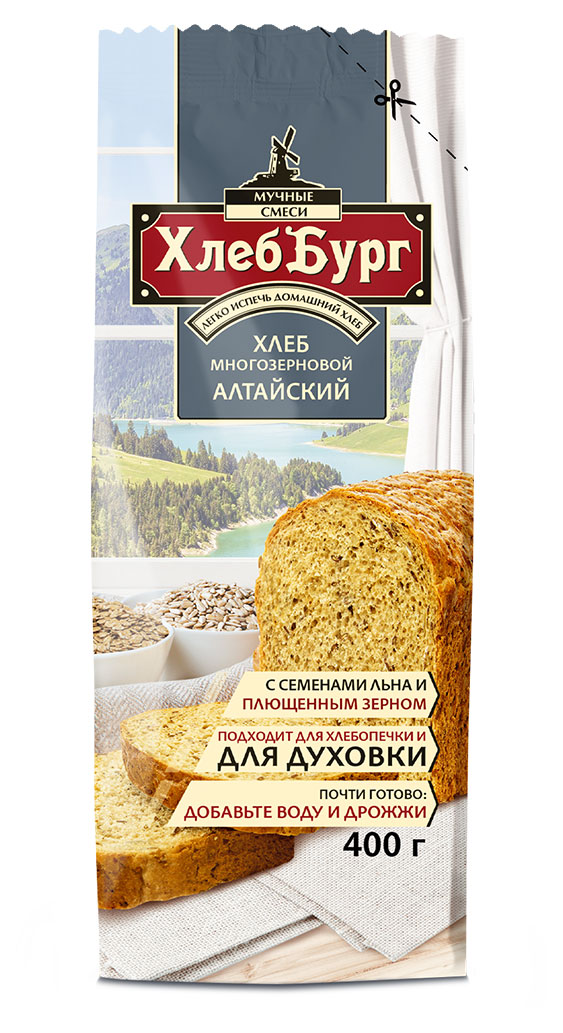 

Смесь для выпечки Хлеббург хлеб Алтайский, 400 г