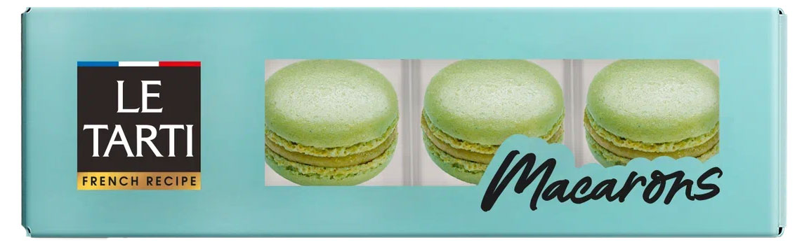 

Пирожное Le Tarti Macarons фисташка без глютена 4 шт, 48 г
