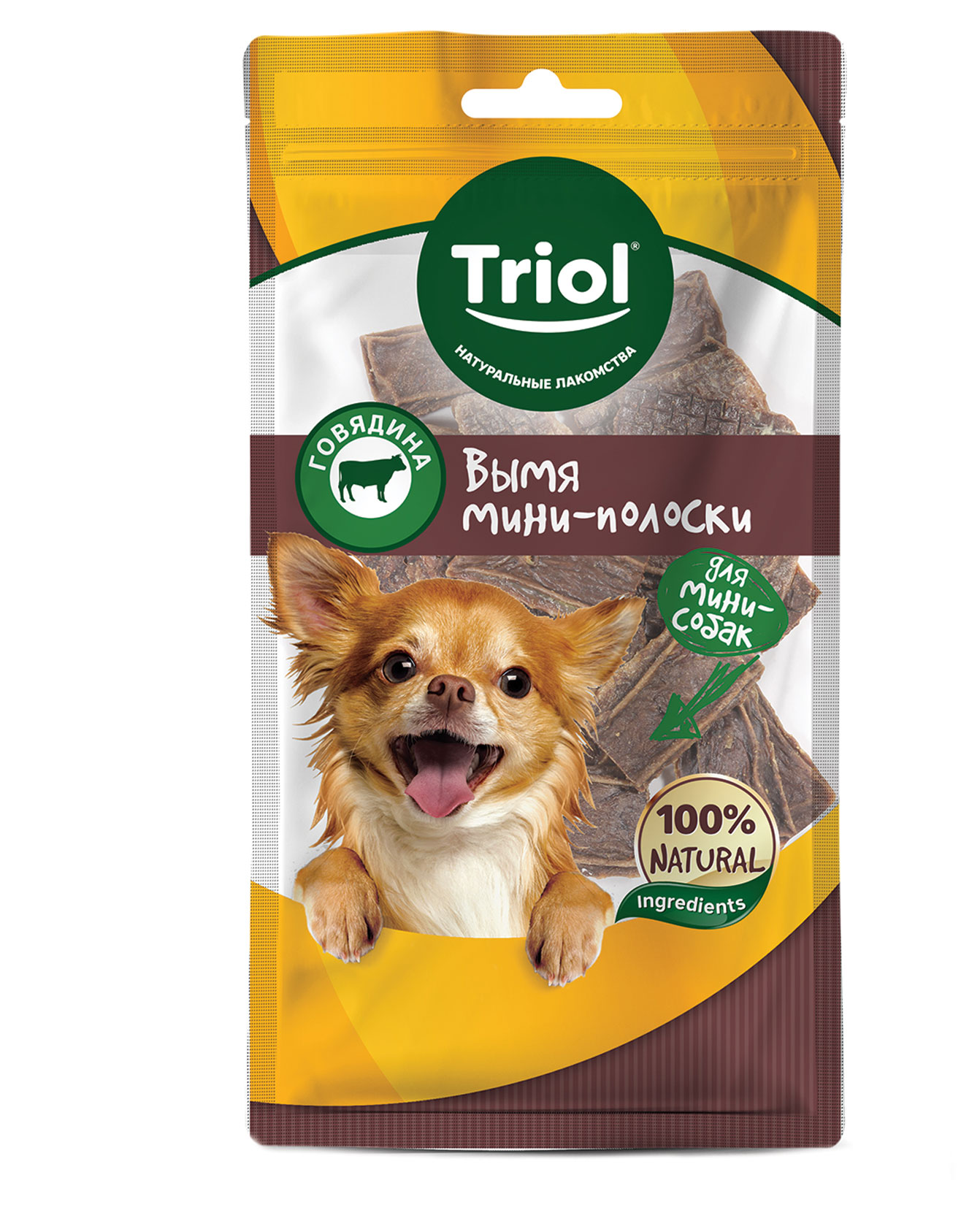 

Лакомство для собак Triol вымя говяжье, 40 г