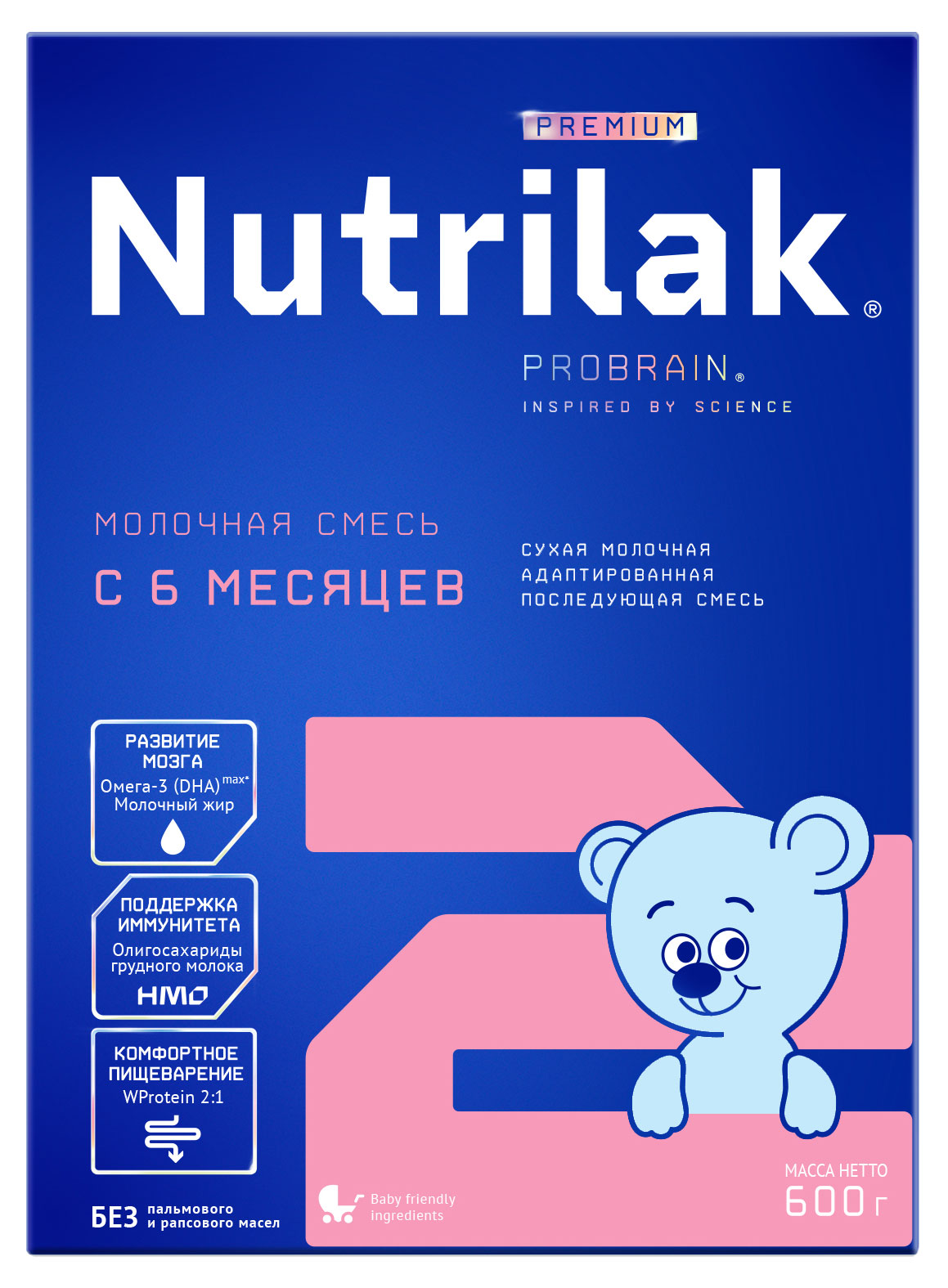 

Смесь сухая молочная Nutrilak Premium 2 адаптированная последующая, 600 г