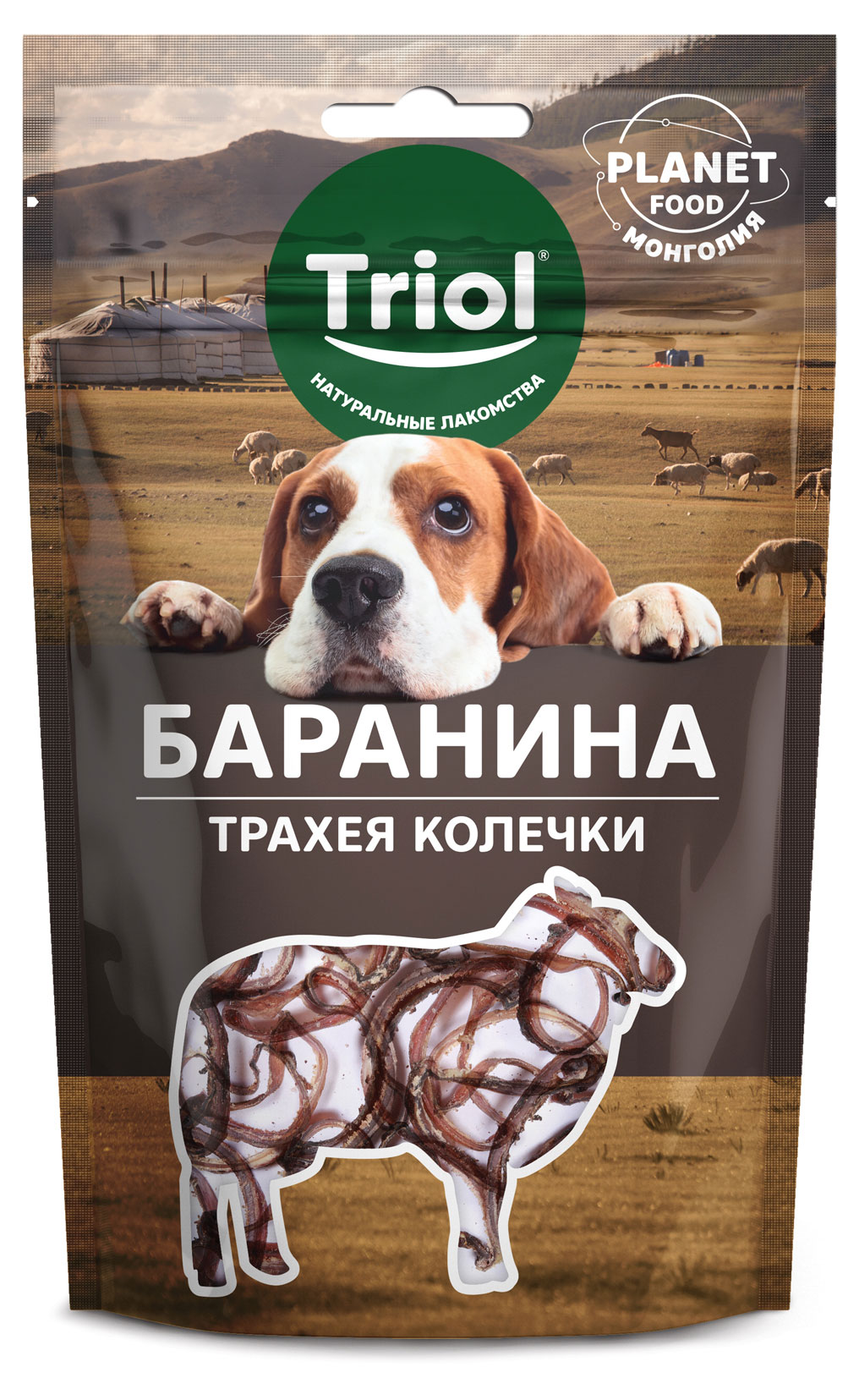 

Лакомство для собак Triol Баранина трахеи колечки, 25 г