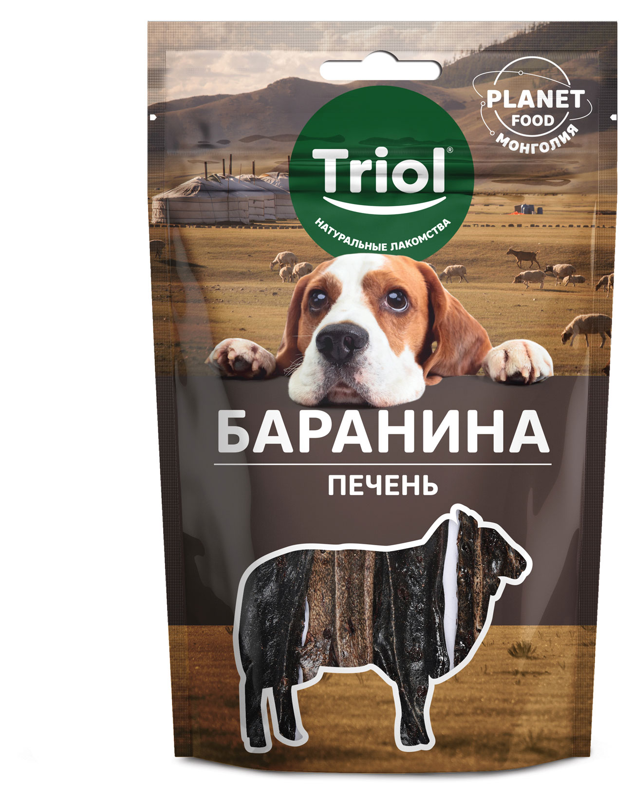 

Лакомство для собак Triol Баранина печень, 50 г