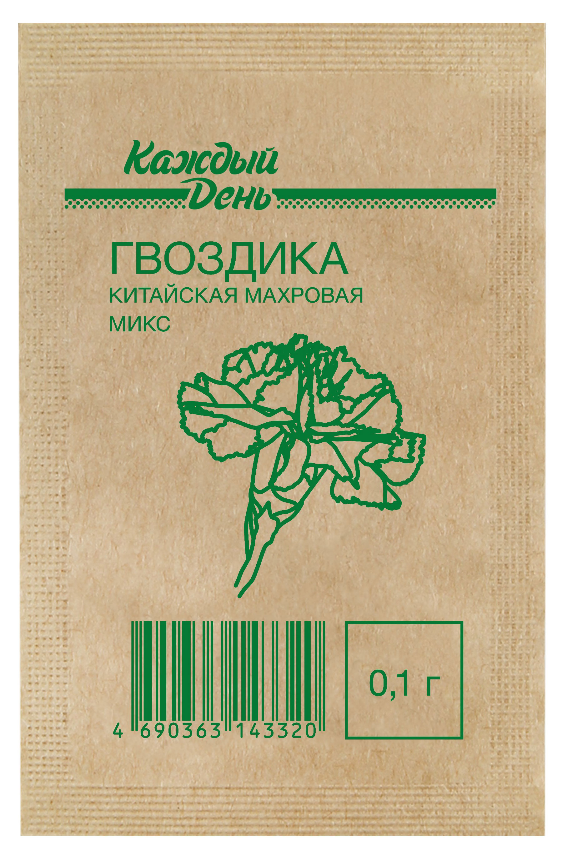 Изображение товара Семена Гвоздика «Каждый день» Махровая микс китайская, 0,1 г