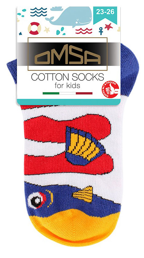 

Носки детские Omsa Kids рыбки Rosso, размер 31-34