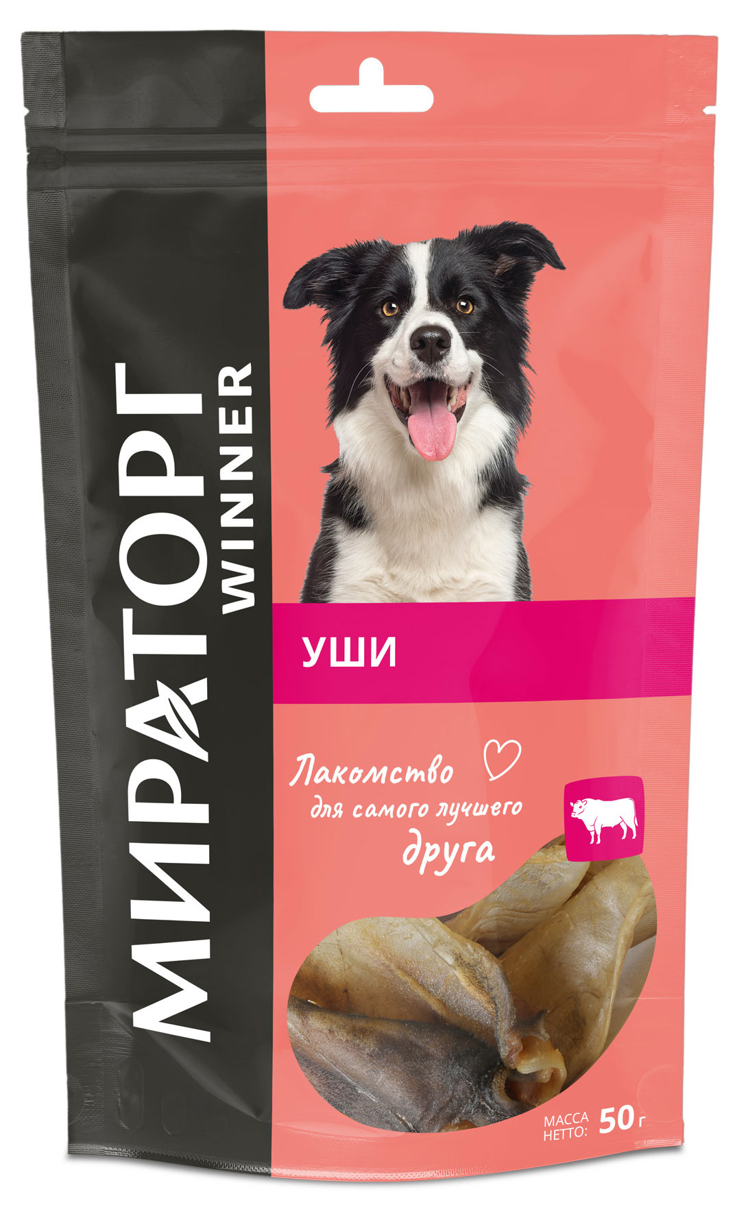 

Лакомство для собак Мираторг Winner Уши говяжьи, 50 г