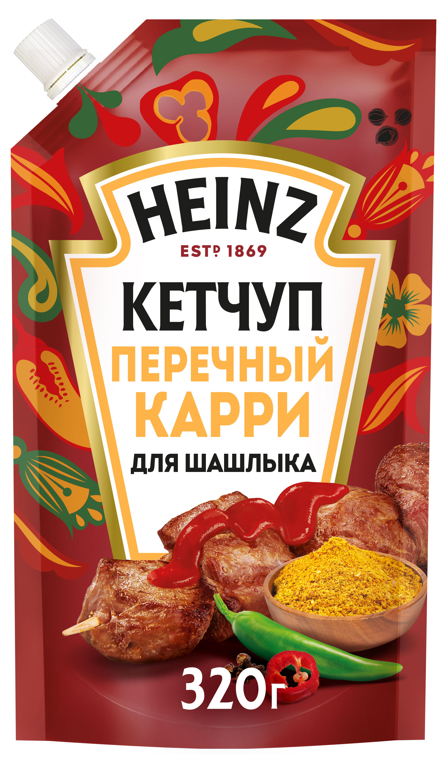 

Кетчуп Heinz Перечный карри для шашлыка, 320 г