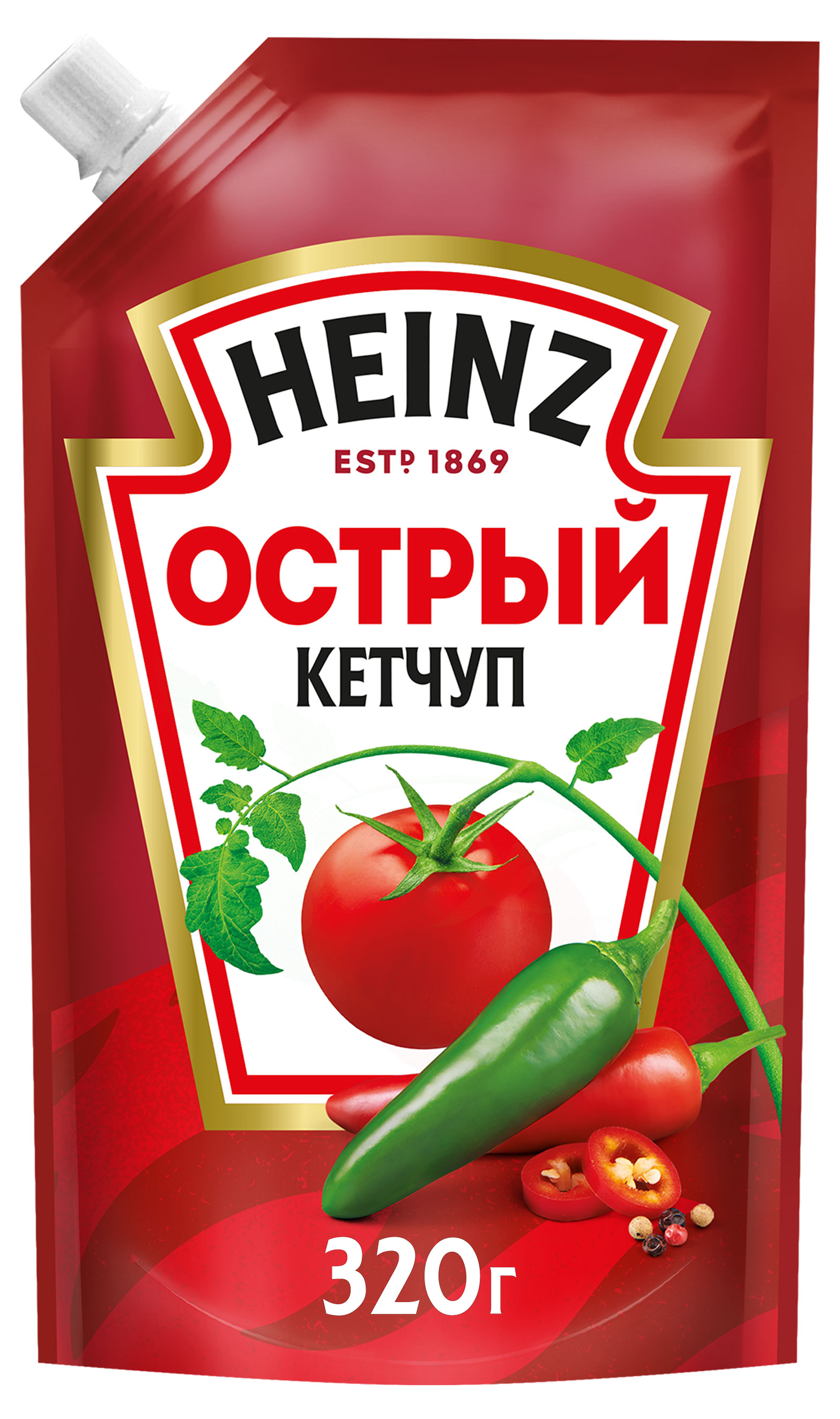 

Кетчуп томатный Heinz Острый, 320 г