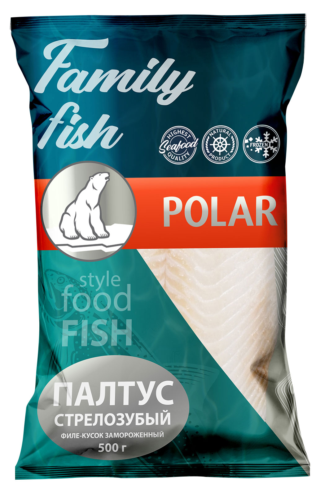 

Палтус замороженный POLAR филе-кусок, 500 г