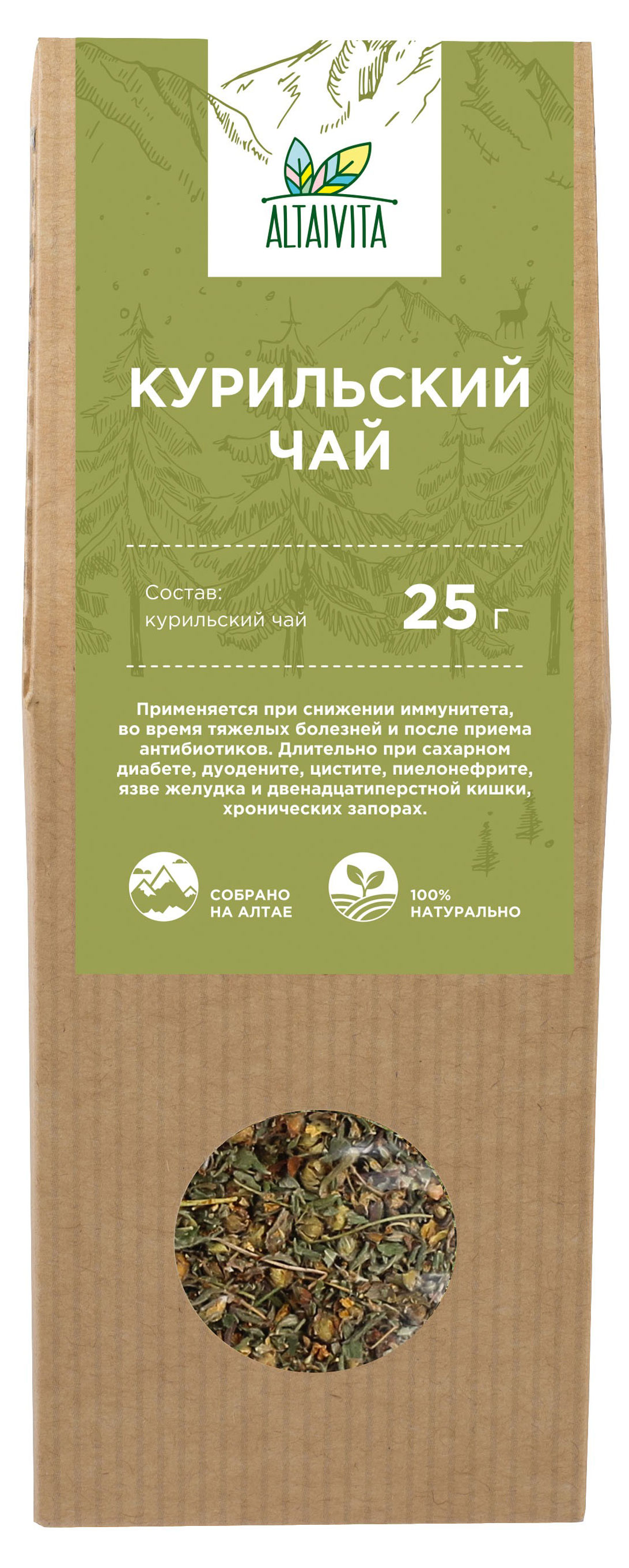 

Чай травяной AltaiVita Курильский, 25 г