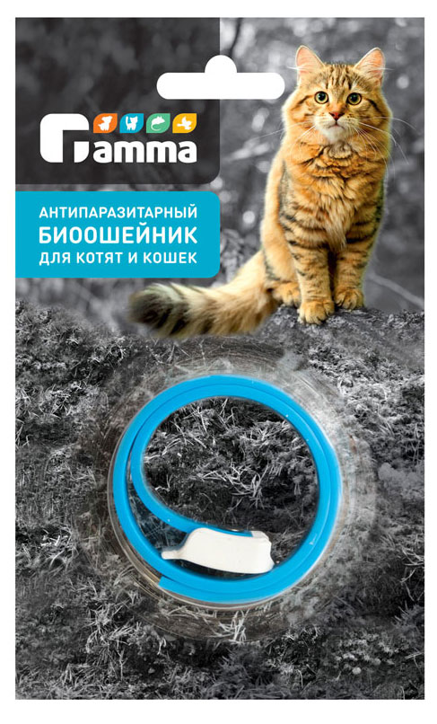 

Ошейник антипаразитный для кошек Gamma 350x10x3 см