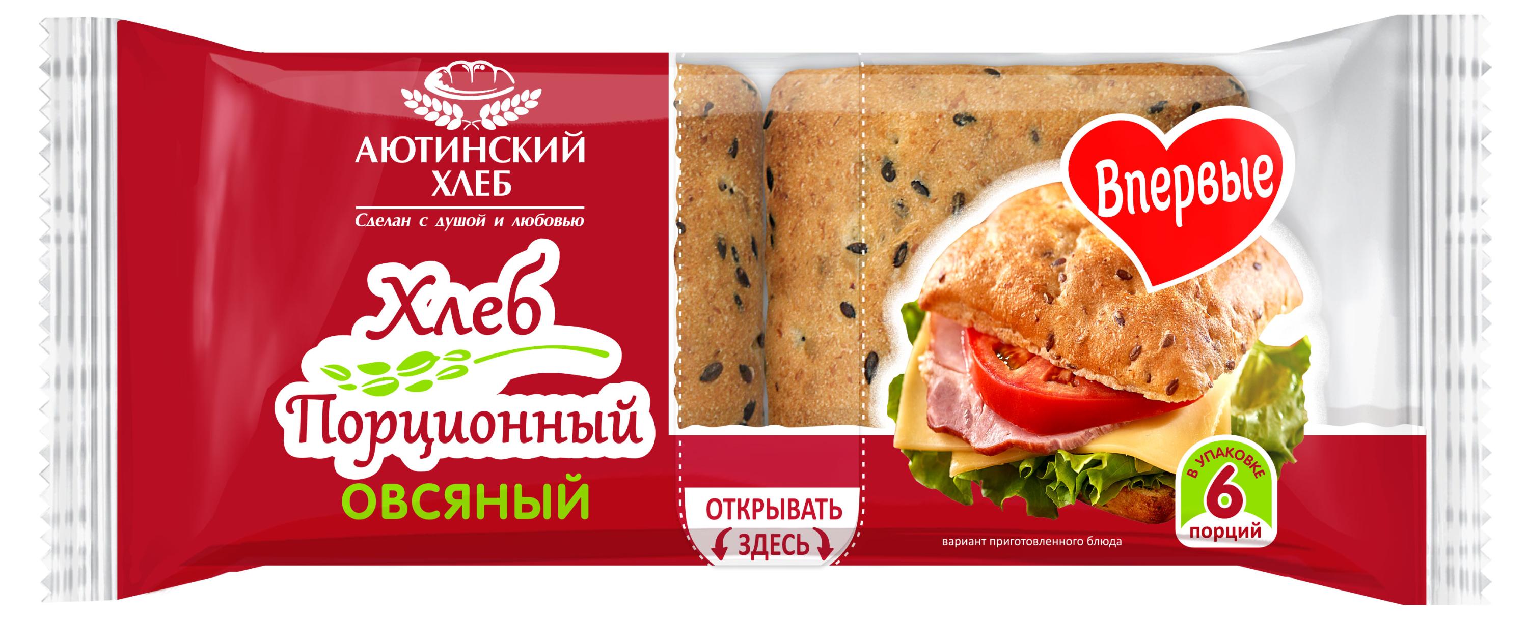 

Хлеб Аютинский Хлеб Порционный овсяный, 300 г