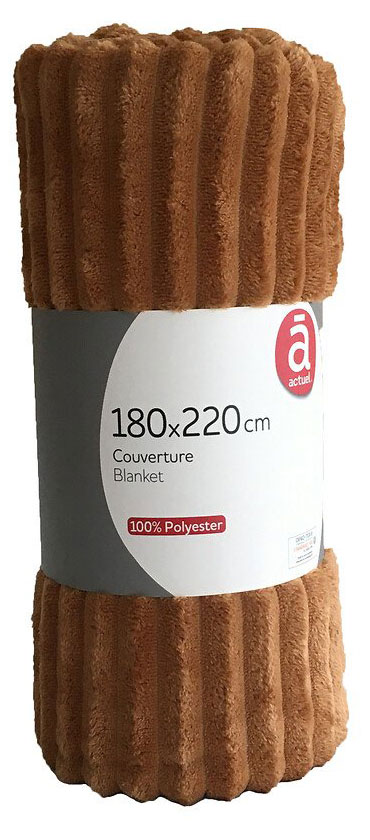 

Плед Actuel коричневый, 180х220 см