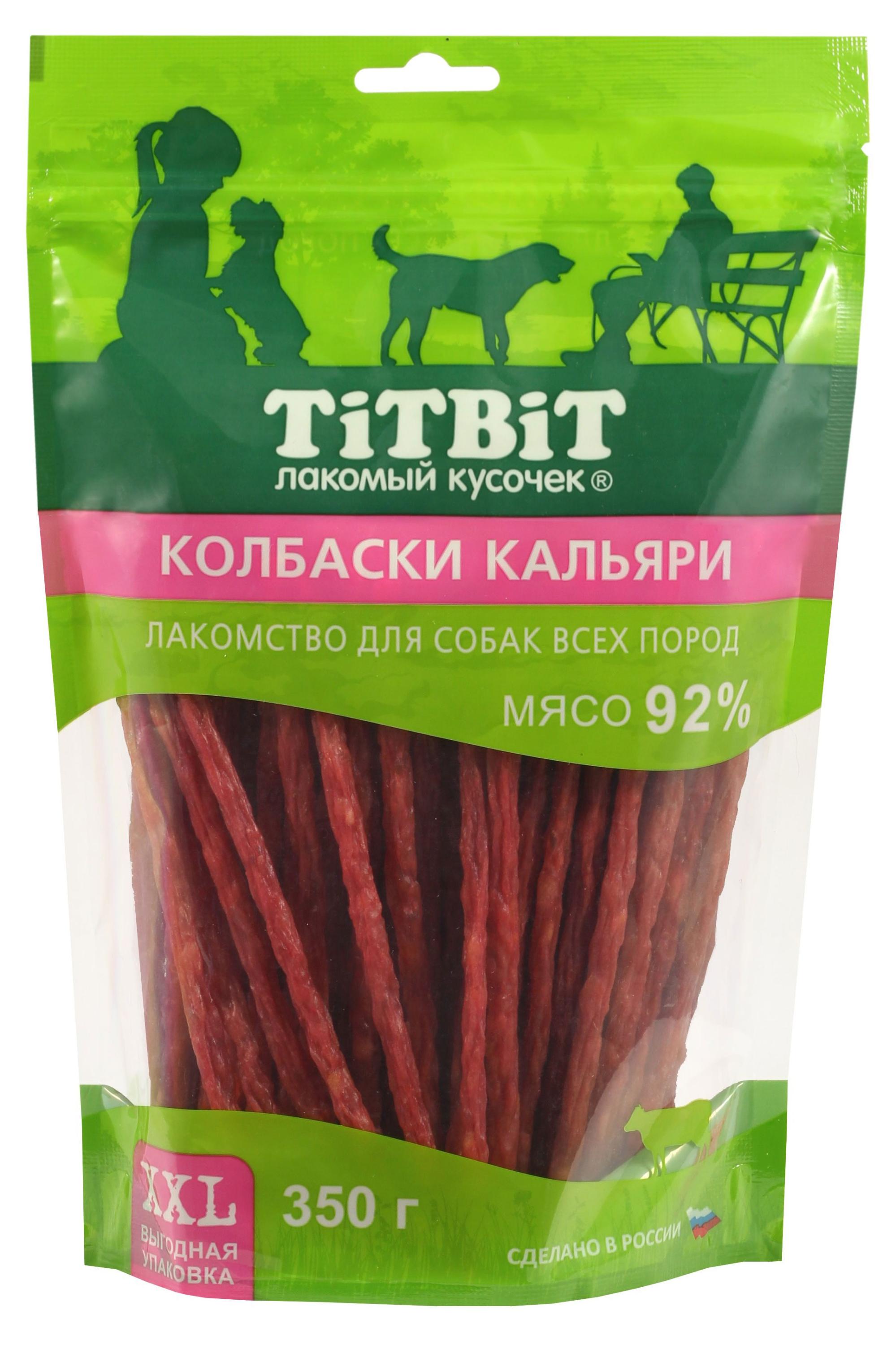

Лакомство для собак TiTBiT Колбаски Кальяри XXL для всех пород, 350 г