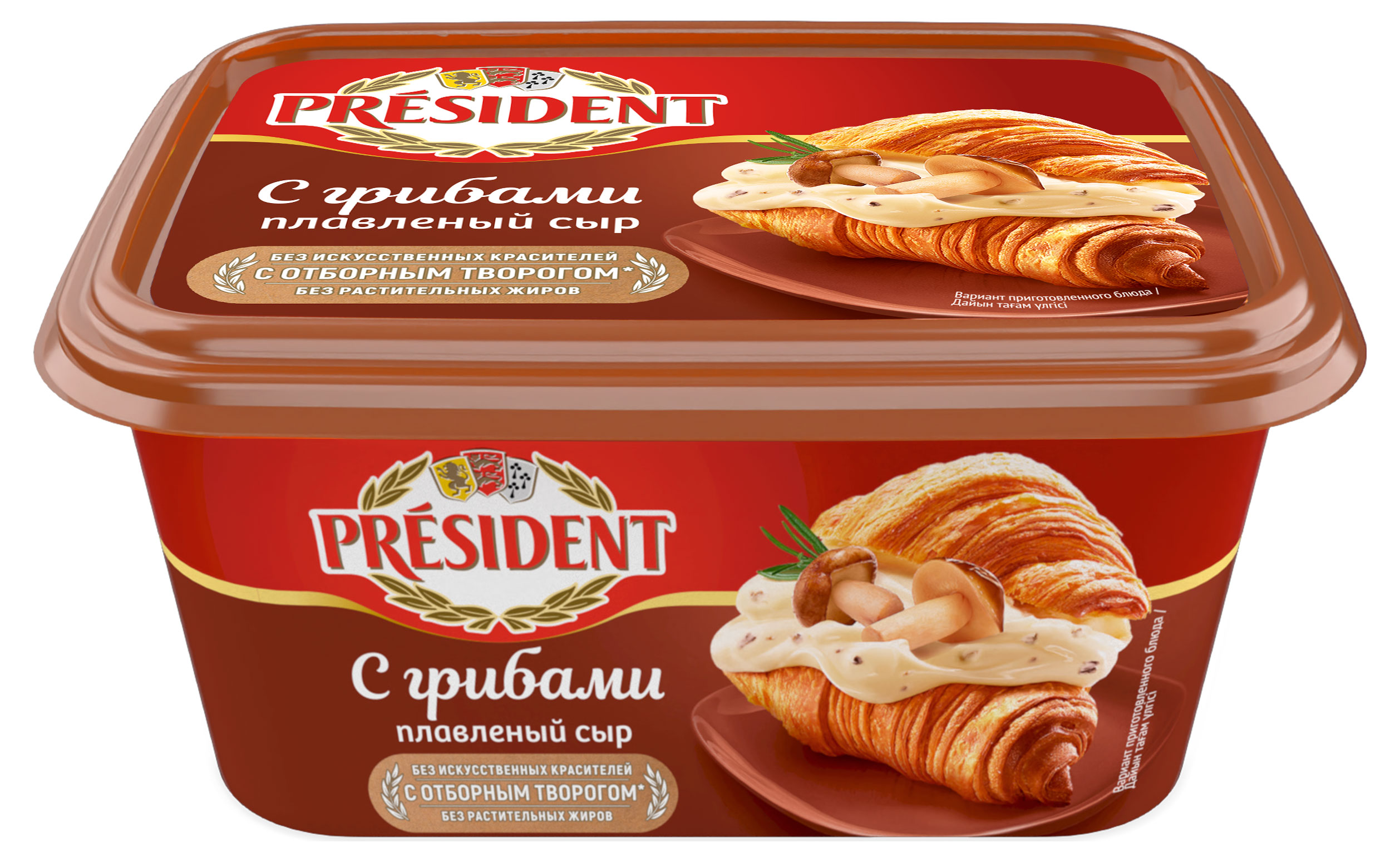 

Сыр плавленый President с грибами 45% БЗМЖ, 400 г