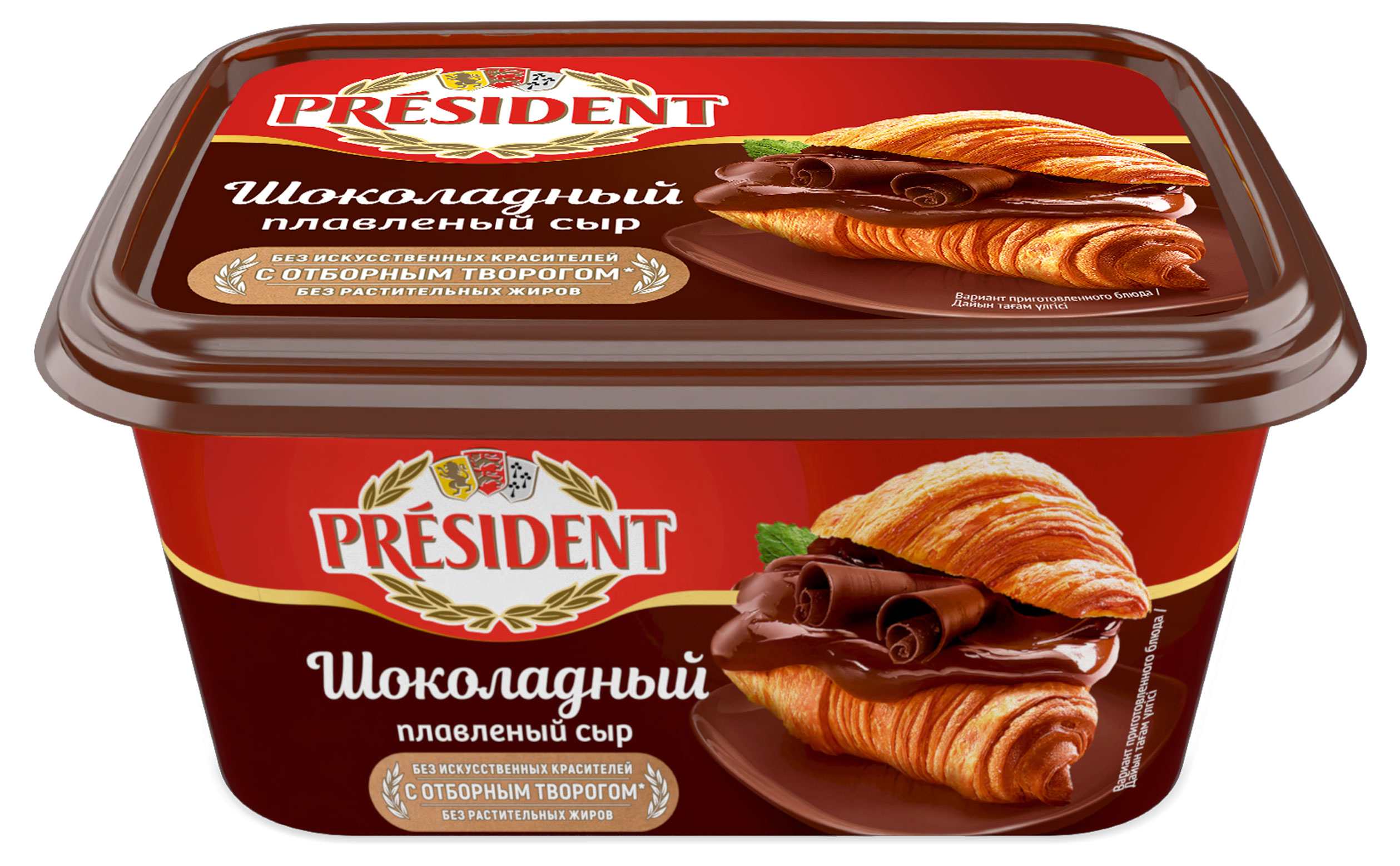 Изображение товара Сыр десертный плавленый President шоколадный 45% БЗМЖ, 400 г