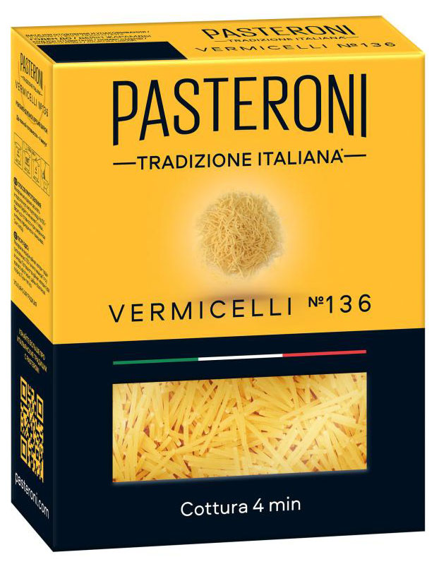 

Макаронные изделия Pasteroni Vermicelli 136 вермишель, 400 г
