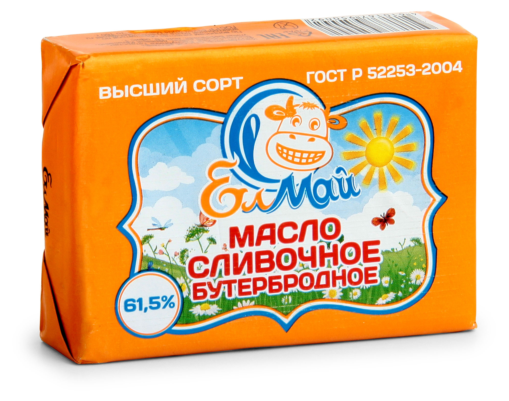 

Масло сливочное ЕлМай Бутербродное 61,5% БЗМЖ, 160 г