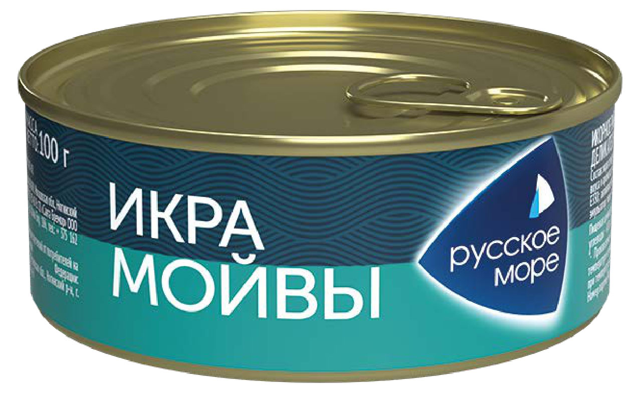 Изображение товара Икра мойвы «Русское море» деликатесная Люкс Оригинальная, 100 г