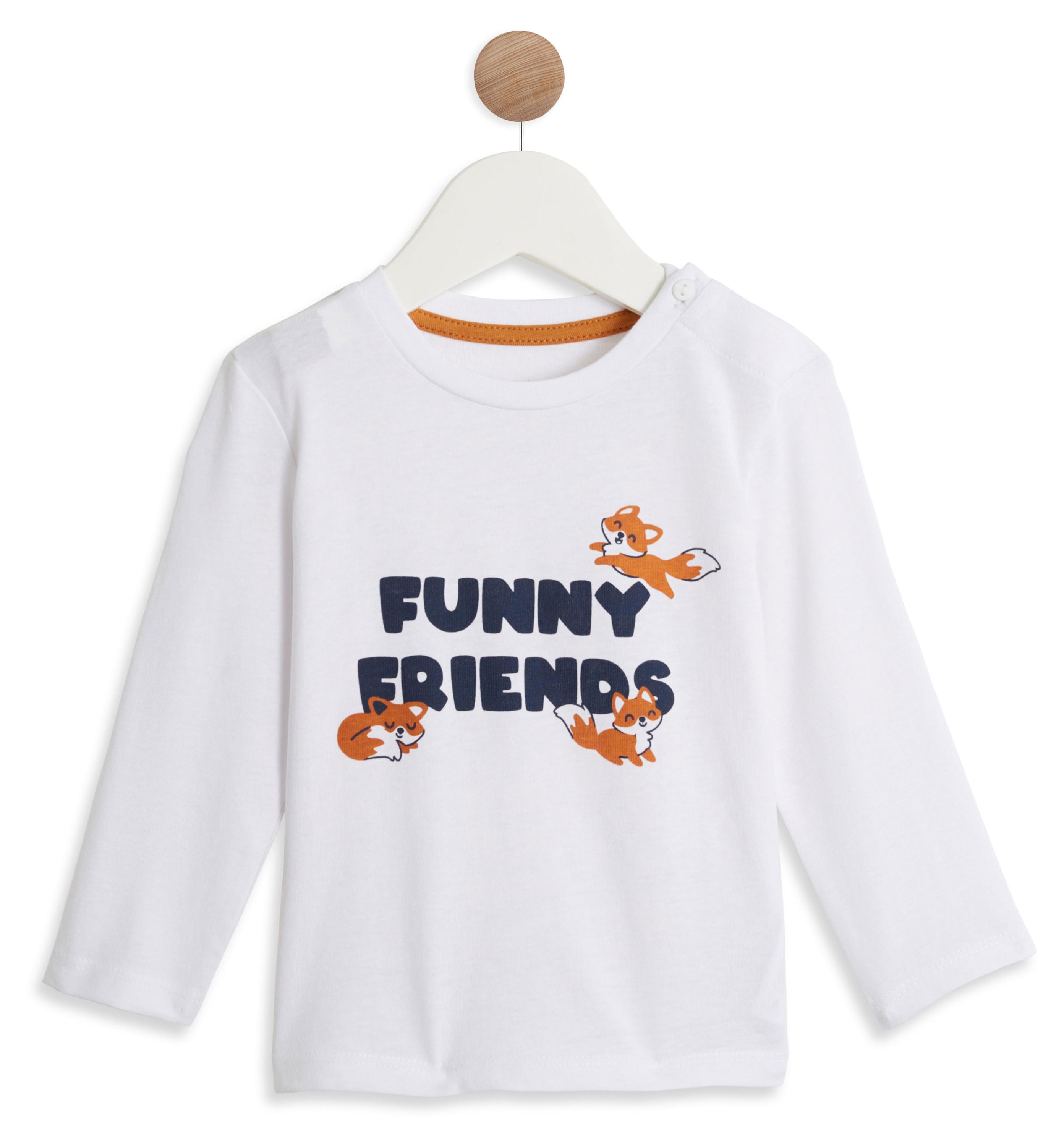 

Футболка для мальчика InExtenso Funny Friends белая